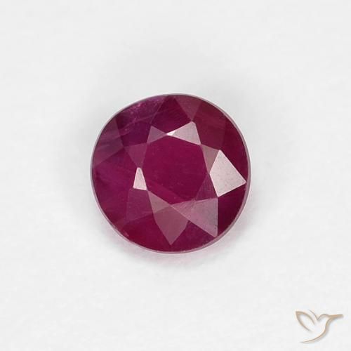 0.31ct 자연스러운 딥 레드 루비, 둥근, SI