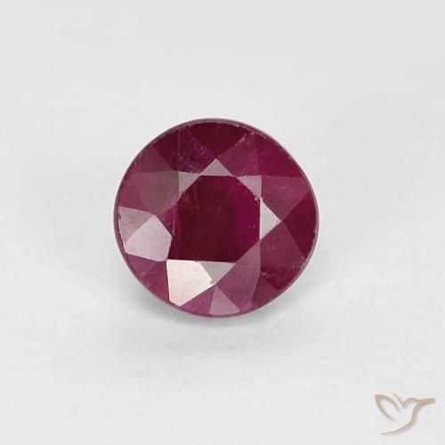 0.32ct 자연스러운 다크 레드 루비, 둥근, VS-SI