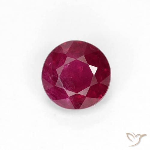 0.33ct 자연스러운 딥 레드 루비, 둥근, VS-SI
