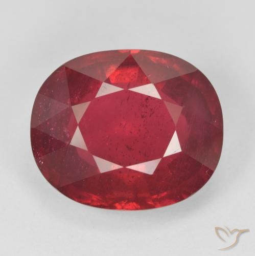 14.98ct 자연스러운 미디엄 레드 루비, 타원형, VS