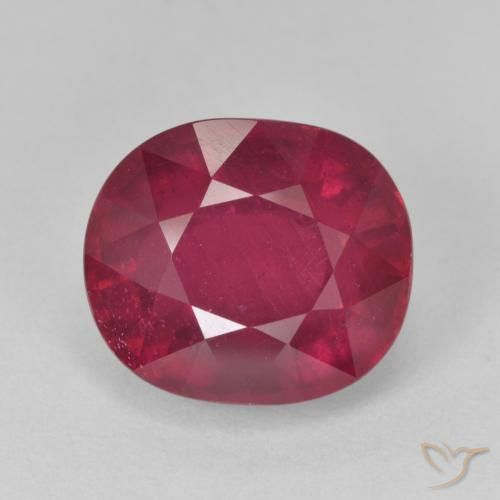 9.10ct 자연스러운 미디엄 레드 루비, 타원형, VS