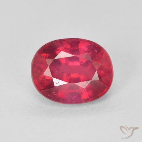 1.83ct 자연스러운 딥 크림슨 루비, 타원형, VS