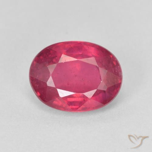 1.91ct 자연스러운 미디엄 레드 루비, 타원형, VS