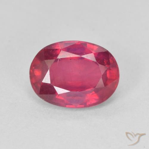 1.74ct 자연스러운 미디엄 레드 루비, 타원형, VS