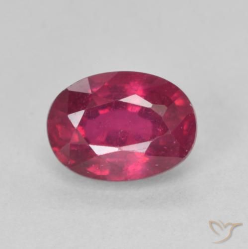 1.45ct 자연스러운 Medium Dark-Red 루비, 타원형, VS