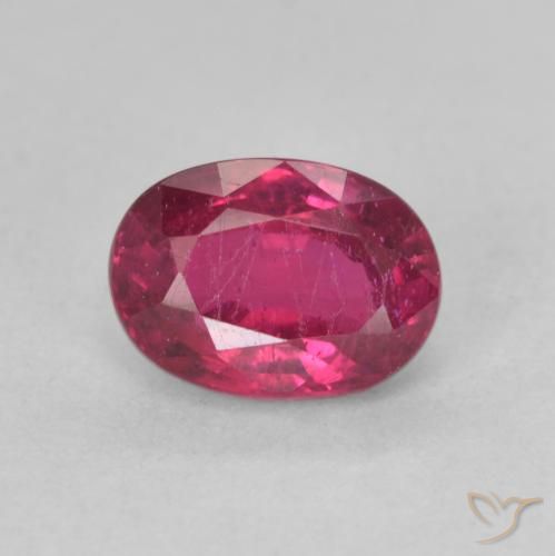 1.32ct 자연스러운 라이트 레드 루비, 타원형, VS-SI