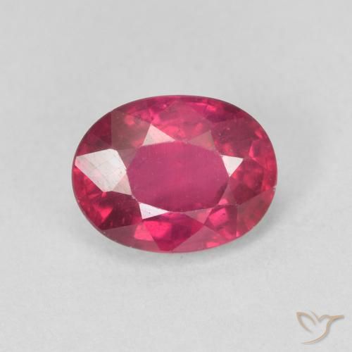 1.96ct 자연스러운 라이트 레드 루비, 타원형, VS
