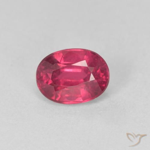 1.24ct 자연스러운 잼 레드 루비, 타원형, VS