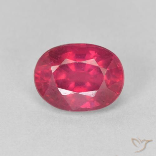 2.11ct 자연스러운 잼 레드 루비, 타원형, VS