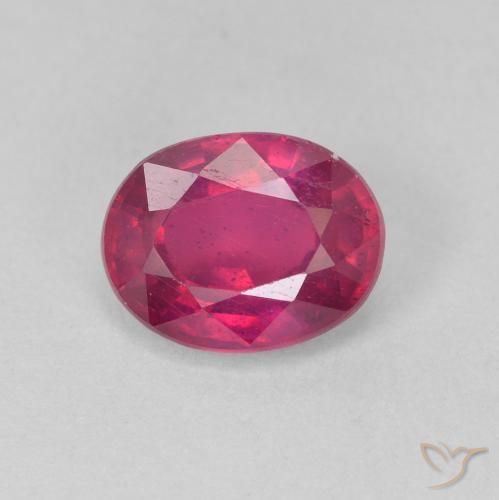 1.76ct 자연스러운 라이트 레드 루비, 타원형, VS