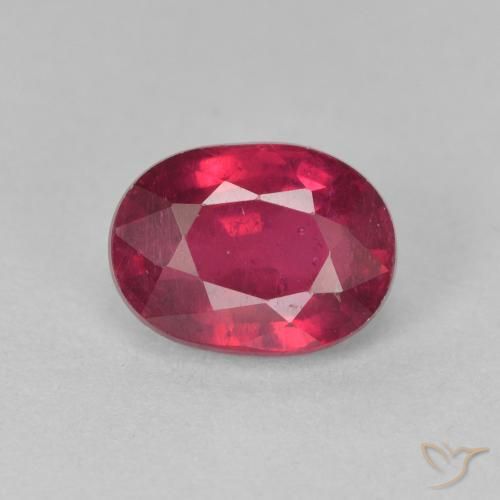 2.00ct 자연스러운 Medium Dark-Red 루비, 타원형, VS