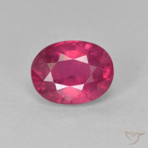 1.97ct 자연스러운 라이트 레드 루비, 타원형, VS