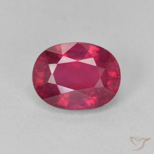 2.04ct 자연스러운 딥 레드 핑크 루비, 타원형, VS