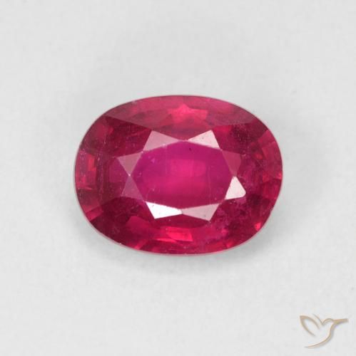 1.69ct 자연스러운 라이트 레드 루비, 타원형, VS