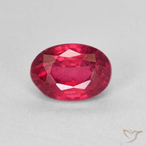 1.45ct 자연스러운 Medium Dark-Red 루비, 타원형, VS-SI