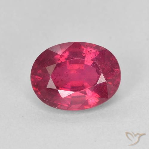 1.94ct 자연스러운 딥 레드 핑크 루비, 타원형, VS
