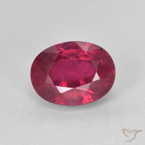 2.38ct 자연스러운 Medium Dark-Red 루비, 타원형, VS