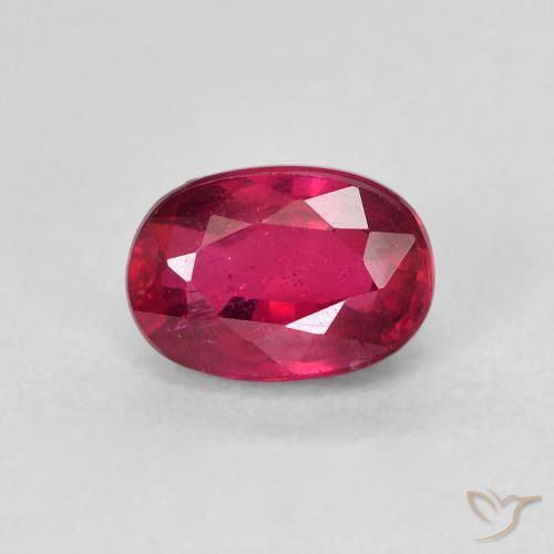 1.52ct 자연스러운 잼 레드 루비, 타원형, VS