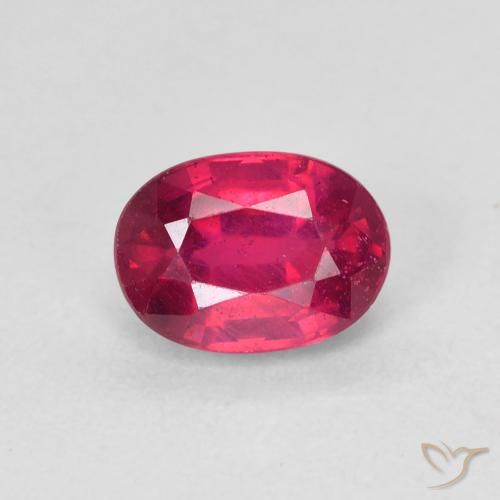 1.38ct 자연스러운 Medium Dark-Red 루비, 타원형, VS