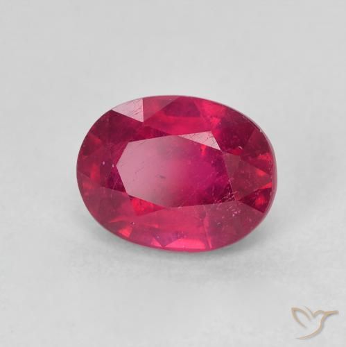 2.00ct 자연스러운 Medium Dark-Red 루비, 타원형, VS
