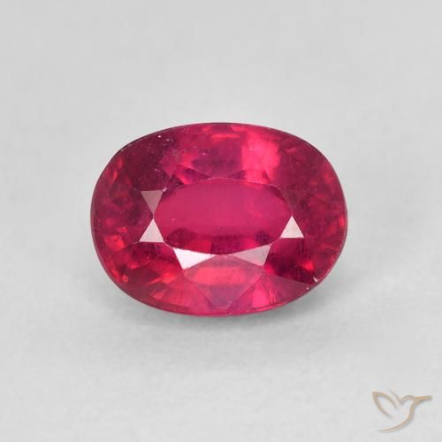 2.17ct 자연스러운 딥 크림슨 루비, 타원형, VS
