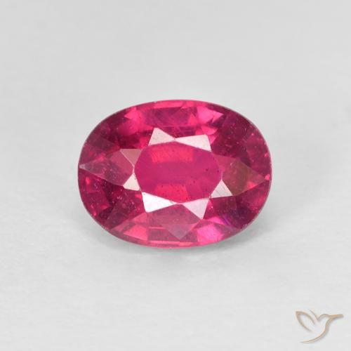 1.81ct 자연스러운 라이트 레드 루비, 타원형, VS