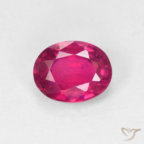 1.60ct 자연스러운 라이트 레드 루비, 타원형, VS