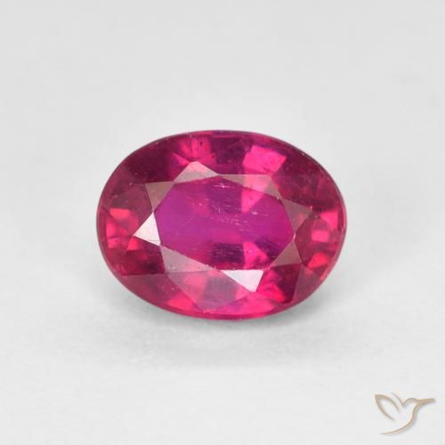 1.92ct 자연스러운 라이트 레드 루비, 타원형, VS
