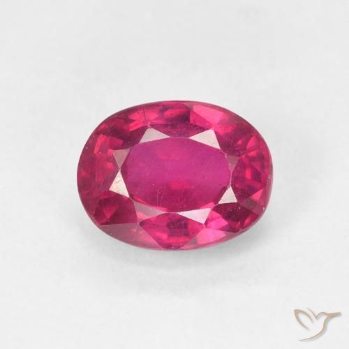 1.88ct 자연스러운 라이트 레드 루비, 타원형, VS