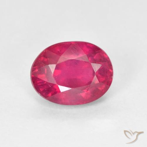 1.87ct 자연스러운 라이트 레드 루비, 타원형, VS