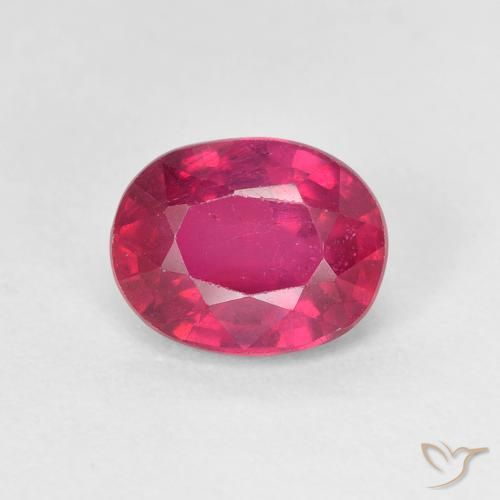 1.86ct 자연스러운 라이트 레드 루비, 타원형, VS