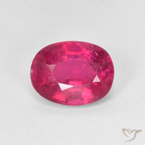 1.86ct 자연스러운 라이트 레드 루비, 타원형, VS