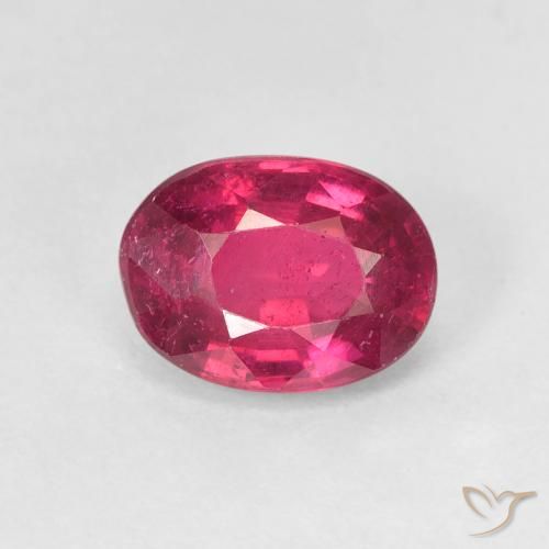 1.85ct 자연스러운 라이트 레드 루비, 타원형, VS