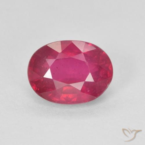1.84ct 자연스러운 라이트 레드 루비, 타원형, VS-SI