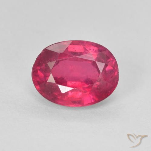 1.86ct 자연스러운 라이트 레드 루비, 타원형, VS-SI