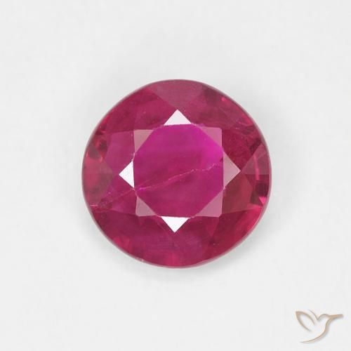 0.69ct 자연스러운 라이트 레드 루비, 둥근, VS