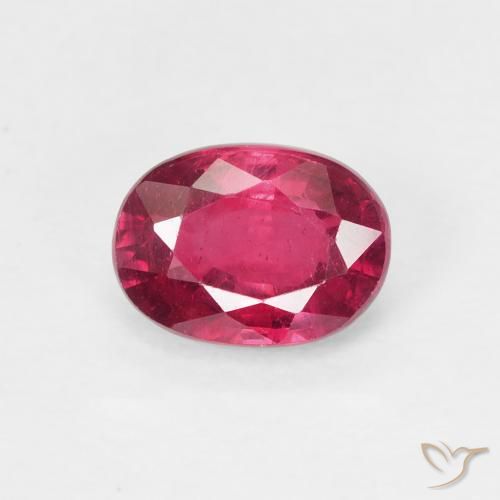 1.32ct 자연스러운 Medium Dark-Red 루비, 타원형, VS