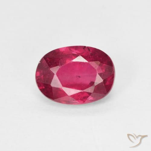 1.08ct 자연스러운 Medium Dark-Red 루비, 타원형, VS