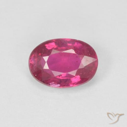 0.99ct 자연스러운 라이트 레드 루비, 타원형, VS-SI