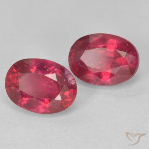 2.62캐럿 천연 Medium Dark-Red 루비 보석, 타원형, VS