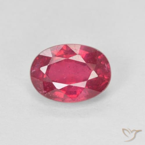 1.33ct 자연스러운 미디엄 레드 루비, 타원형, VS