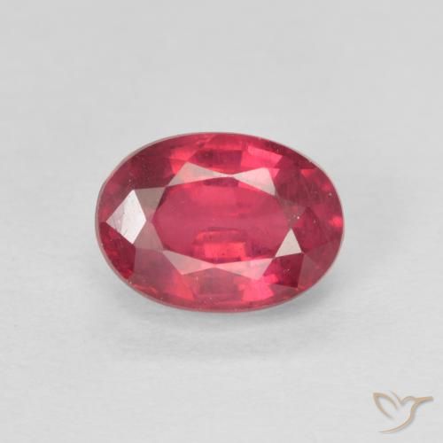 1.45ct 자연스러운 붉은빛이 도는 핑크 루비, 타원형, VS