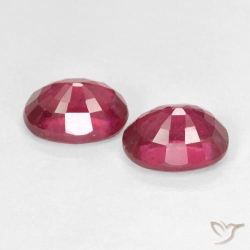2.57캐럿 천연 Medium Dark-Red 루비 보석, 타원형, VS