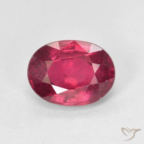 1.96ct 자연스러운 딥 레드 핑크 루비, 타원형, VS