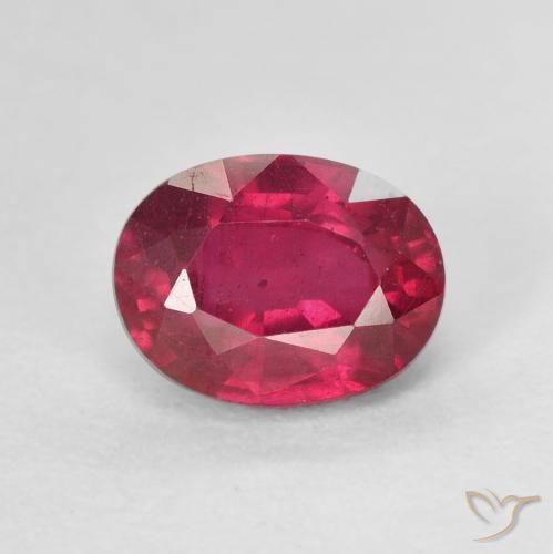 2.24ct 자연스러운 딥 레드 핑크 루비, 타원형, VS