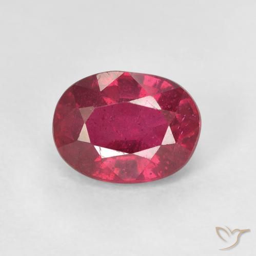1.76ct 자연스러운 잼 레드 루비, 타원형, VS