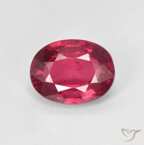 1.68ct 자연스러운 잼 레드 루비, 타원형, VS