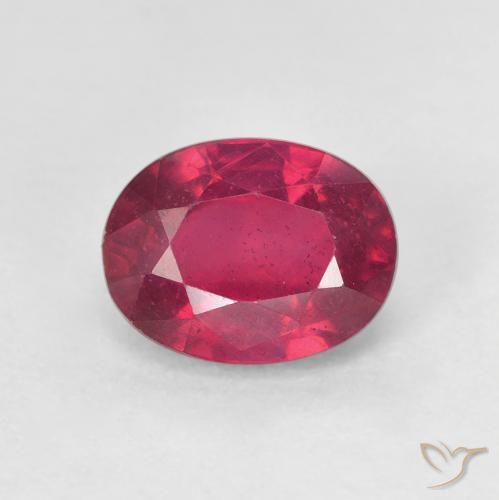 2.05ct 자연스러운 딥 크림슨 루비, 타원형, VS