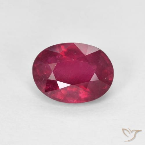 1.85ct 자연스러운 Medium Dark-Red 루비, 타원형, VS