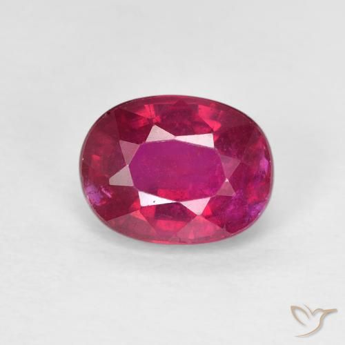 1.90ct 자연스러운 라이트 레드 루비, 타원형, VS